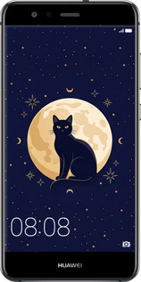 Силіконовий чехол Cute Cat Celestial/Witchy для Huawei P10 Lite - 6787u-896 изображение 