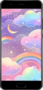 2D пластиковый чехол Облака и радуга для Huawei P10 Plus - 6312t-963 изображение 