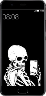 2D пластиковый чехол Скелет делает Selfie для Huawei P10 Plus - 6535t-963 изображение 