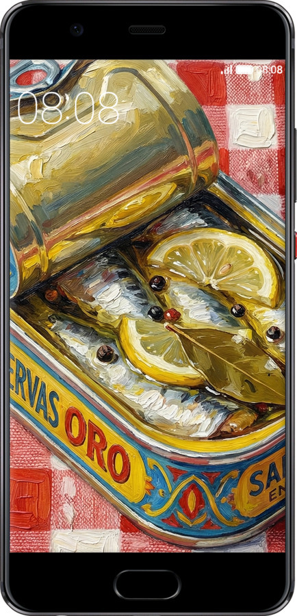 2D пластиковый чехол Vintage Sardine Tin Phone для Huawei P10 Plus - 6772t-963 изображение 