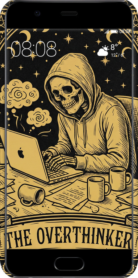 3D пластиковый матовый чехол The Overthinker для Huawei P10 - 6774m-780 изображение 