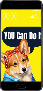 2D пластиковый чехол чехол с корги You Can Do It для Huawei P10 - 6184t-780 изображение 