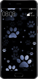 Силіконовий чехол З синіми відбитками лап для Huawei P10 - 6441u-780 изображение 