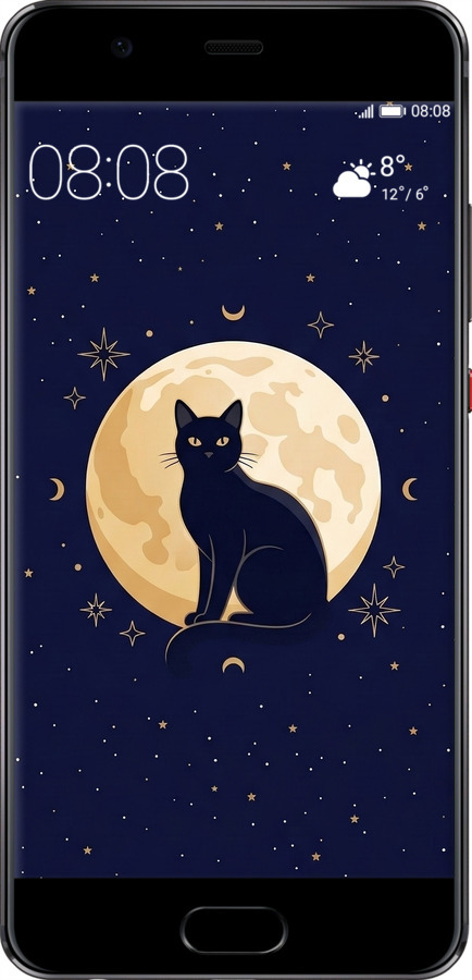 2D пластиковий чехол Cute Cat Celestial/Witchy для Huawei P10 - 6787t-780 изображение 