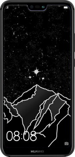 TPU чехол Мінімалістичний гірський краєвид для Huawei P20 Lite - 6438b-1410 изображение 