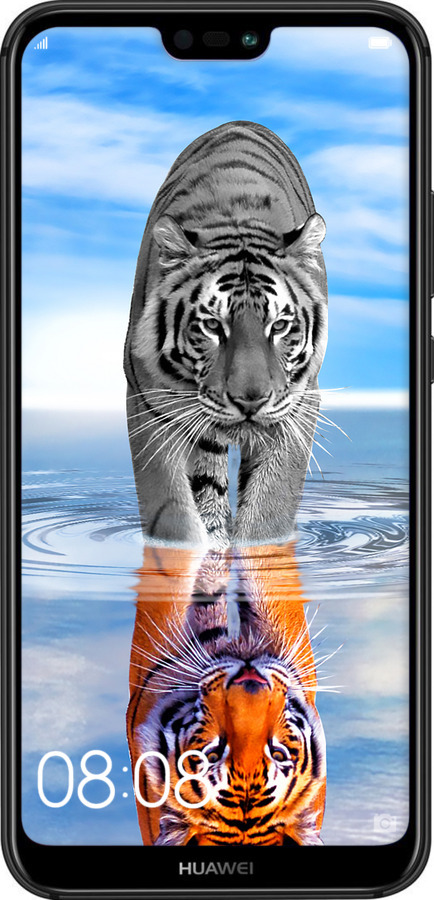 TPU чехол Тигр для Huawei P20 Lite - 6016b-1410 изображение 