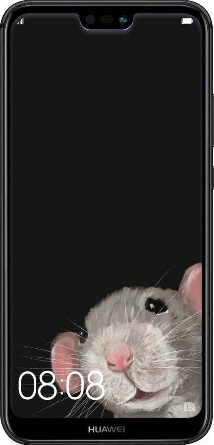 TPU чехол The Peeking Rat для Huawei P20 Lite - 6442b-1410 изображение 