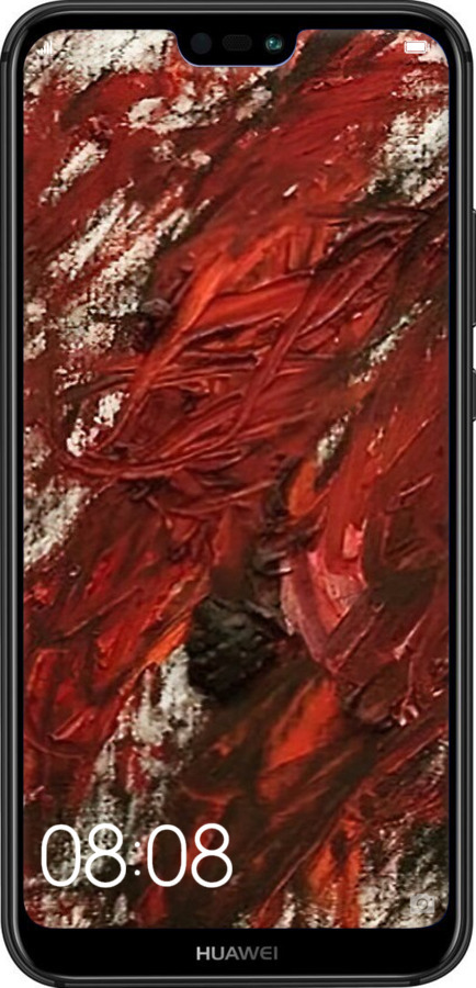 TPU чехол Абстрактная композиция в красных тонах для Huawei P20 Lite - 6541b-1410 изображение 