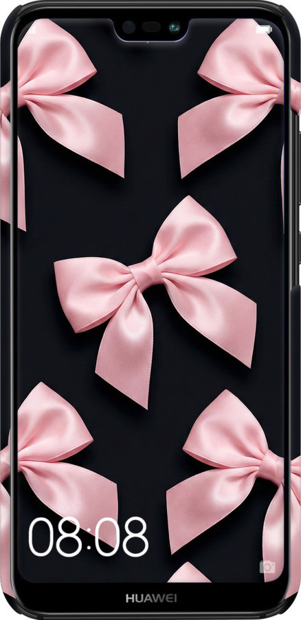 3D пластиковый матовый чехол Coquette Ribbons Dark Coquette для Huawei P20 Lite - 6767m-1410 изображение 
