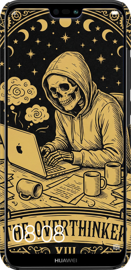 3D пластиковый матовый чехол The Overthinker для Huawei P20 Lite - 6774m-1410 изображение 