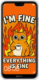 Силіконовий протиударний с посиленими кутами чехол Funny Cat для Huawei P20 Lite - 6786sp-1410 изображение 