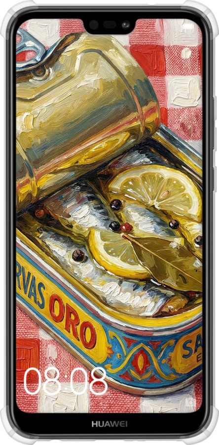 Силіконовий протиударний с посиленими кутами чехол Vintage Sardine Tin Phone для Huawei P20 Lite - 6772sp-1410 изображение 