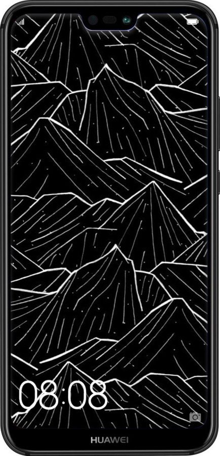 Силиконовый чехол С изображением Темных гор для Huawei P20 Lite - 6489u-1410 изображение 