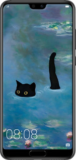 TPU чехол Із зображенням кота та водяної лілії Monet для Huawei P20 Pro - 6519b-1470 изображение 