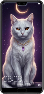 TPU чехол Mystic White Cat Gothic Dark Purple Gold для Huawei P20 Pro - 6805b-1470 изображение 