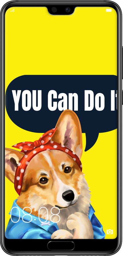 TPU чехол чехол с корги You Can Do It для Huawei P20 Pro - 6184b-1470 изображение 
