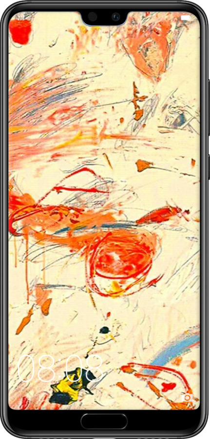 TPU чехол Динамичная картина с хаотичными мазками для Huawei P20 Pro - 6540b-1470 изображение 