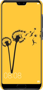 3D пластиковий матовий чехол Мінімалізм кульбаби для Huawei P20 Pro - 6449m-1470 изображение 