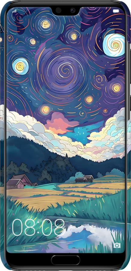 3D пластиковий матовий чехол Креативний арт для Huawei P20 Pro - 6322m-1470 изображение 