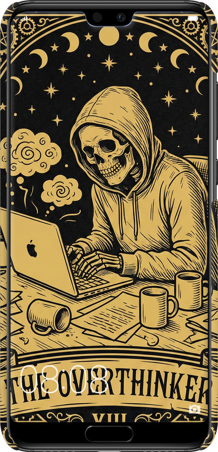 3D пластиковый матовый чехол The Overthinker для Huawei P20 Pro - 6774m-1470 изображение 