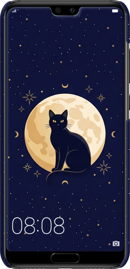 3D пластиковий матовий чехол Cute Cat Celestial/Witchy для Huawei P20 Pro - 6787m-1470 изображение 