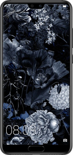 2D пластиковый чехол Абстрактный цветочный рисунок в синих тонах для Huawei P20 Pro - 6539t-1470 изображение 