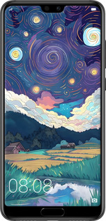 TPU чехол Креативный арт для Huawei P20 - 6322b-1396 изображение 
