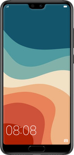 TPU чехол В стиле ретро с волнами для Huawei P20 - 6531b-1396 изображение 