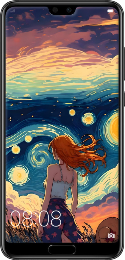 TPU чехол Дівчина Арт для Huawei P20 - 6325b-1396 изображение 