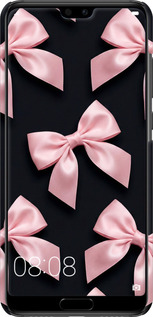 3D пластиковый матовый чехол Coquette Ribbons Dark Coquette для Huawei P20 - 6767m-1396 изображение 