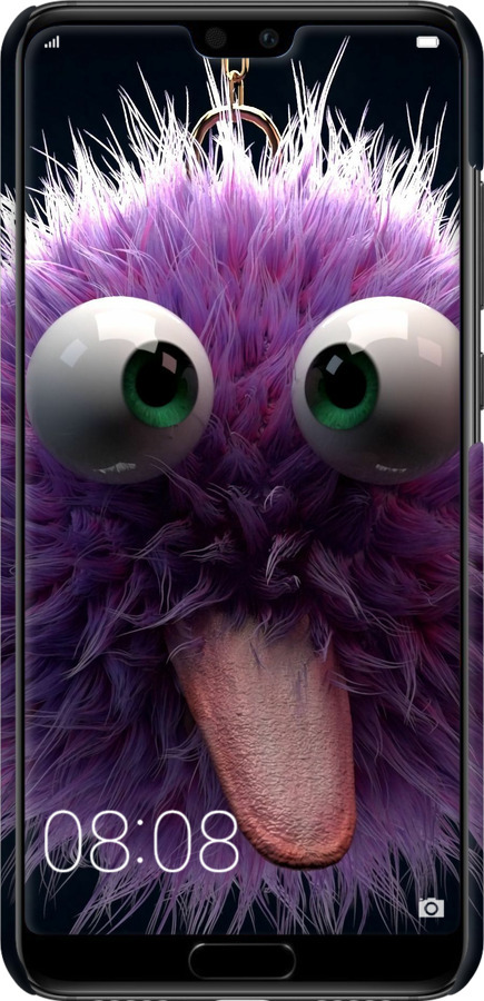 3D пластиковый матовый чехол Пушистик для Huawei P20 - 6017m-1396 изображение 