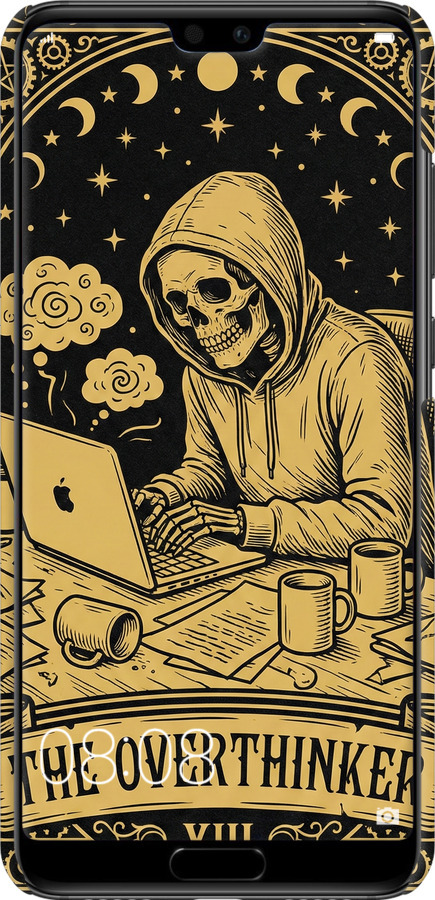 3D пластиковый матовый чехол The Overthinker для Huawei P20 - 6774m-1396 изображение 