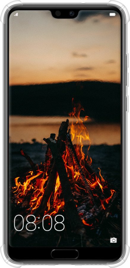 Силикон с усиленными углами чехол Огонь для Huawei P20 - 6021sp-1396 изображение 