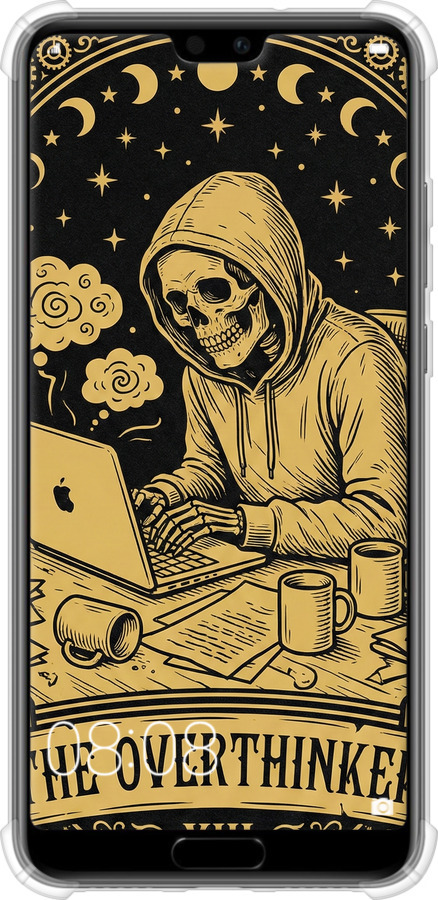 Силіконовий протиударний с посиленими кутами чехол The Overthinker для Huawei P20 - 6774sp-1396 изображение 