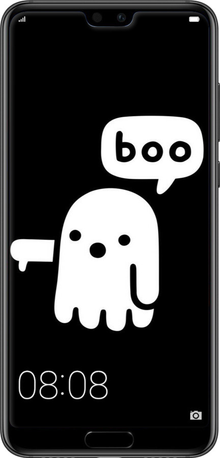 2D пластиковый чехол Призрак Неодобрения для Huawei P20 - 6431t-1396 изображение 
