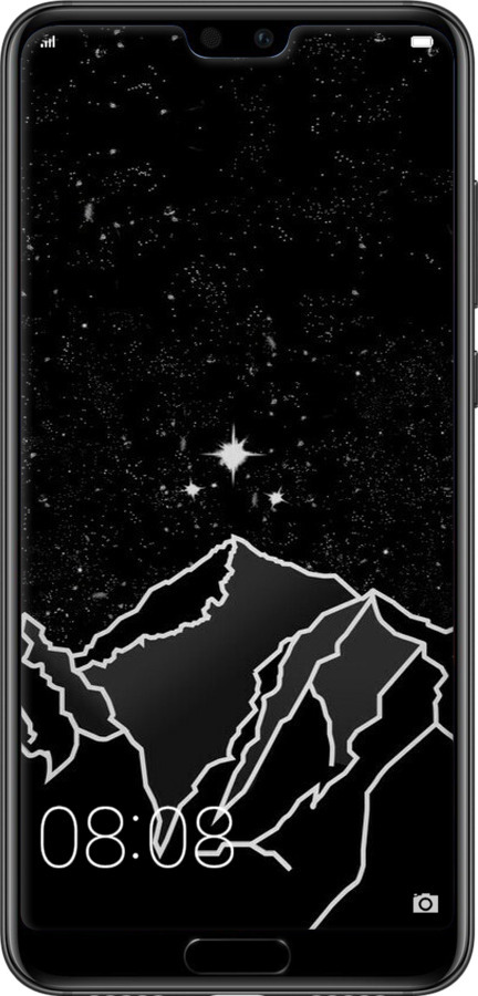 Силиконовый чехол Минималистический горный пейзаж для Huawei P20 - 6438u-1396 изображение 