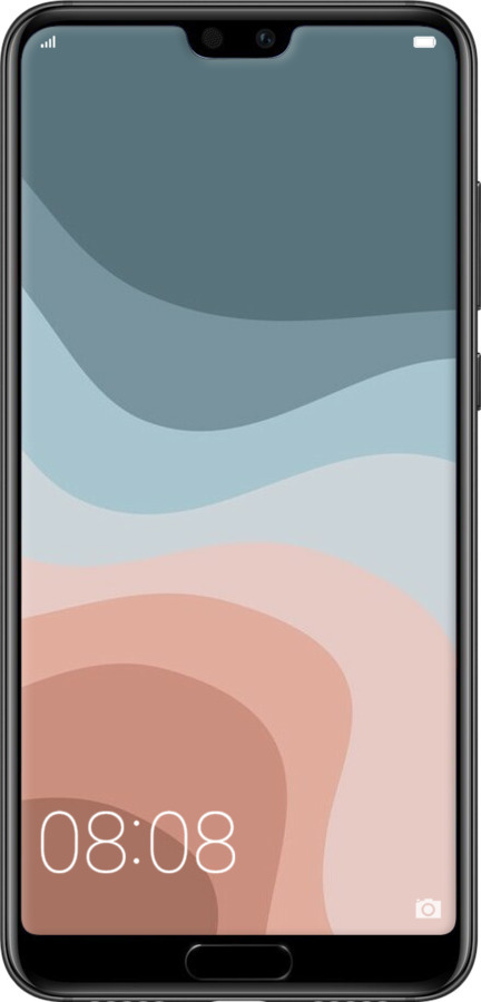 Силиконовый чехол С синими и розовыми волнами в стиле ретро для Huawei P20 - 6532u-1396 изображение 