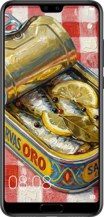 2D пластиковый чехол Vintage Sardine Tin Phone для Huawei P20 - 6772t-1396 изображение 