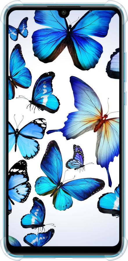 Силіконовий протиударний с посиленими кутами чехол Метелики для Huawei P30 Lite - 6023sp-1651 изображение 