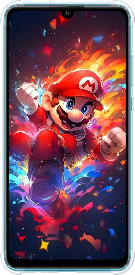 Силикон с усиленными углами чехол Супер Марио для Huawei P30 Lite - 6342sp-1651 изображение 