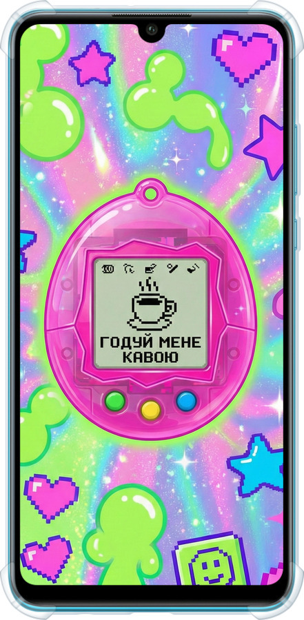 Силикон с усиленными углами чехол Y2K Aesthetic Retro Pet: Годуй мене кавою для Huawei P30 Lite - 6784sp-1651 изображение 