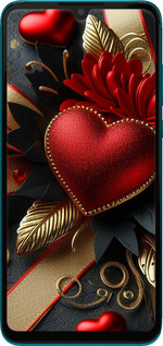 Силиконовый чехол Сердечки v2 для Huawei P30 Lite - 5832u-1651 изображение 
