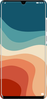 3D пластиковый матовый чехол В стиле ретро с волнами для Huawei P30 Pro - 6531m-1621 изображение 