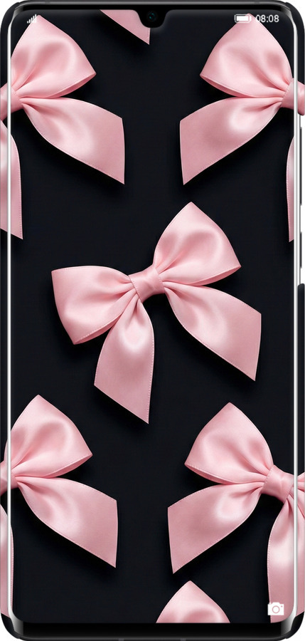 3D пластиковый матовый чехол Coquette Ribbons Dark Coquette для Huawei P30 Pro - 6767m-1621 изображение 