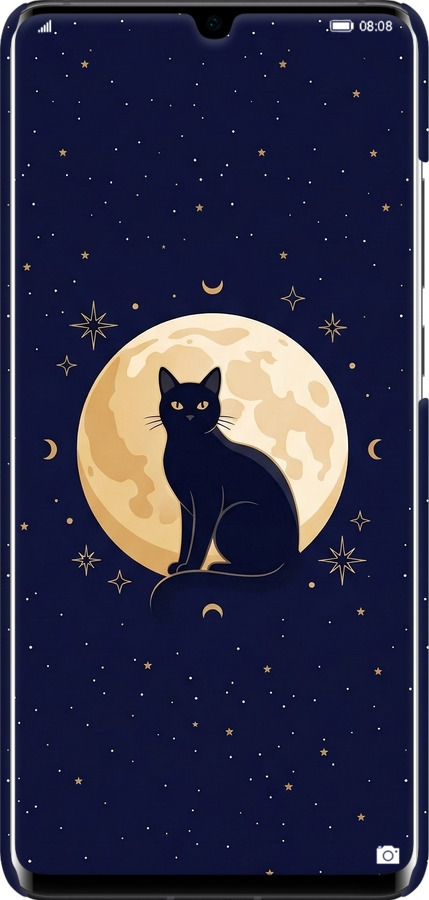 3D пластиковый матовый чехол Cute Cat Celestial/Witchy для Huawei P30 Pro - 6787m-1621 изображение 