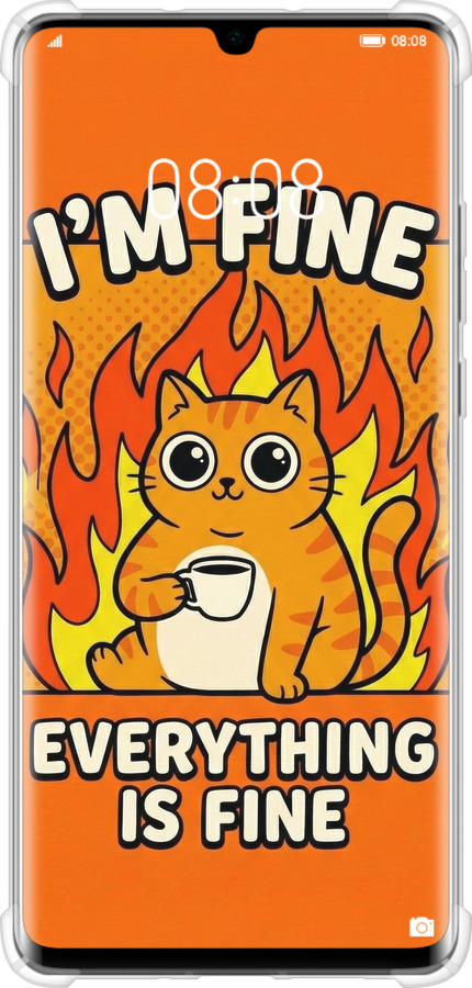 Силіконовий протиударний с посиленими кутами чехол Funny Cat для Huawei P30 Pro - 6786sp-1621 изображение 