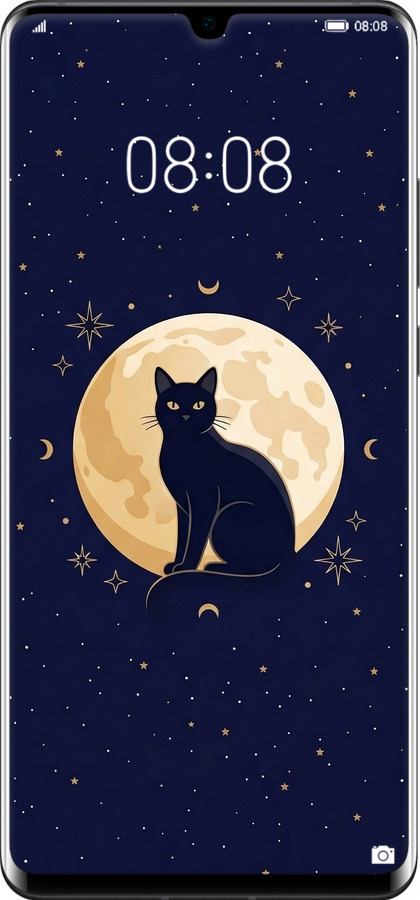 2D пластиковый чехол Cute Cat Celestial/Witchy для Huawei P30 Pro - 6787t-1621 изображение 