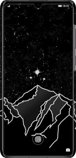 3D пластиковый матовый чехол Минималистический горный пейзаж для Huawei P30 - 6438m-1622 изображение 