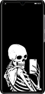 3D пластиковий матовий чехол Скелет робить Selfie для Huawei P30 - 6535m-1622 изображение 