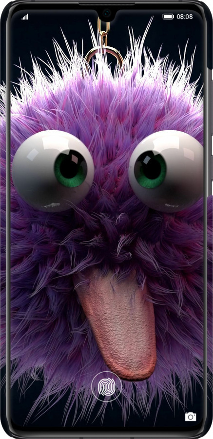 3D пластиковий матовий чехол Пухнастик для Huawei P30 - 6017m-1622 изображение 